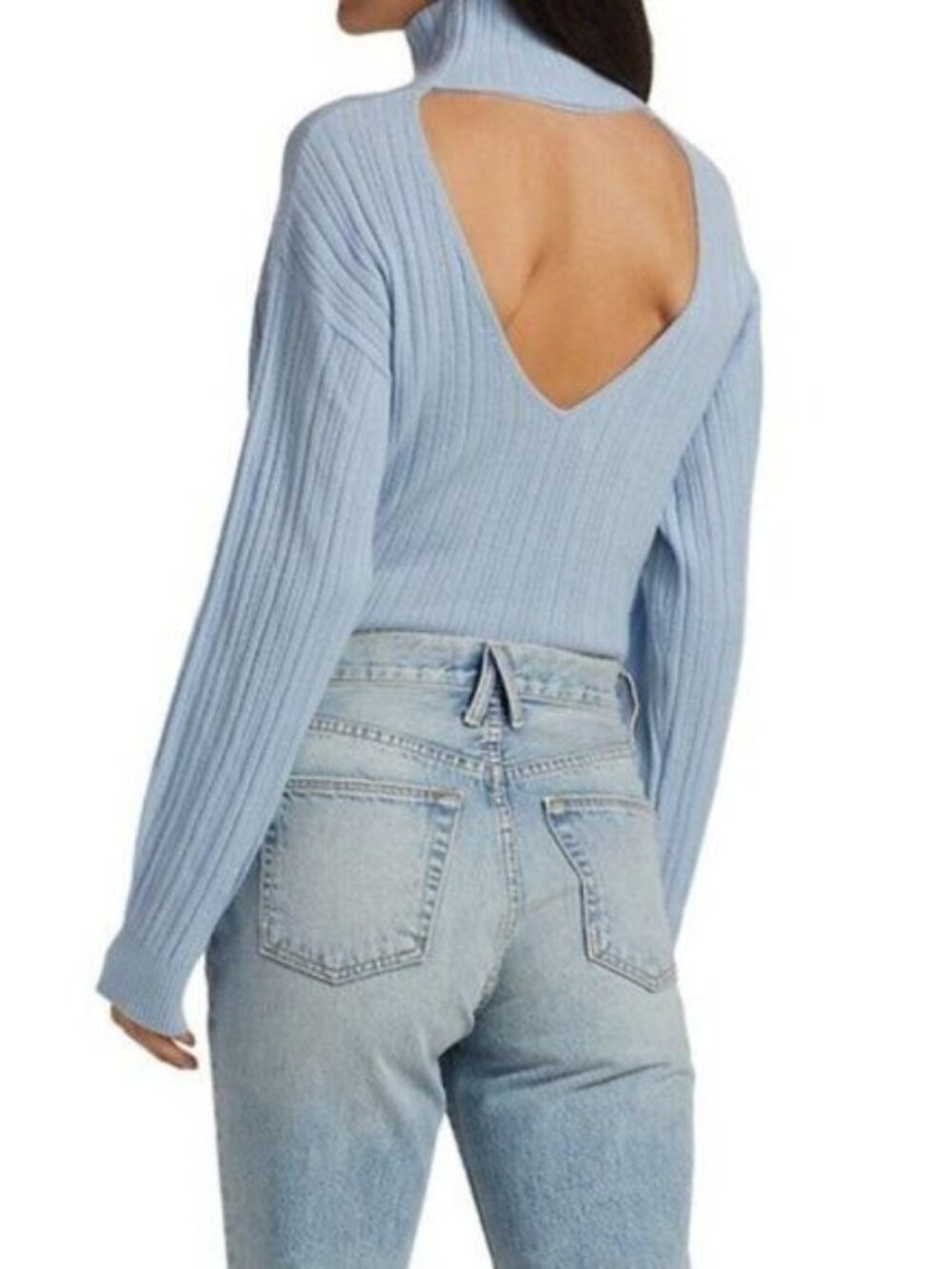 Naadam Ribbed Open Back Sweater - Picture 2 of 8